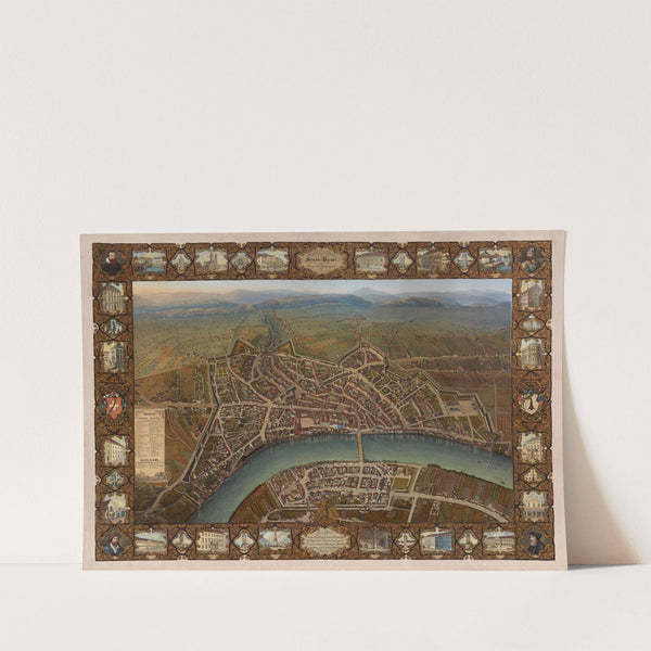 Malerischer Plan der Stadt Basel aufgenommen und herausgegeben von Friedrich Maehly (1847) by Johann Friedrich Maehly