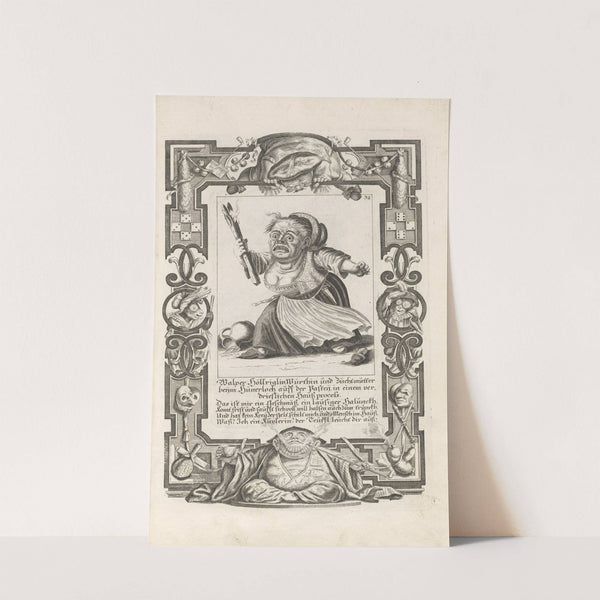 Malper Höllriglin, Würthin und Zuchtmutter beym Hünerloch auff der Pasten, in einem verdrieslichen Haußprocess, Pl. 32 (1710-1719) by Elias Baeck