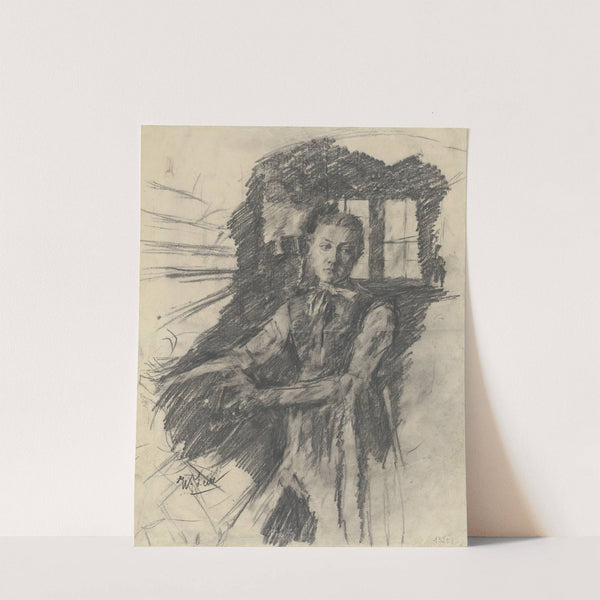 Malresl Working in the Kitchen by Wilhelm Leibl