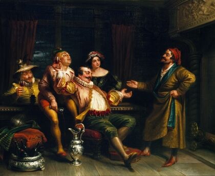 Malvolio confronting the revelers (1855)