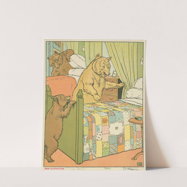 Mamma bear checks the beds (1909) by Leonard Leslie Brooke