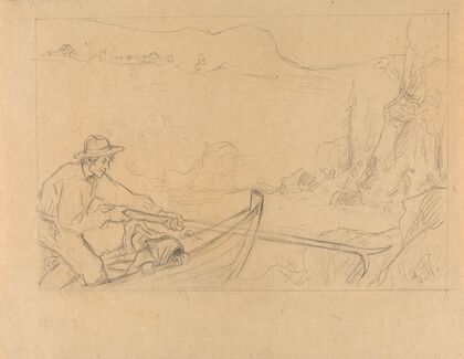 Man and Girl in a Boat