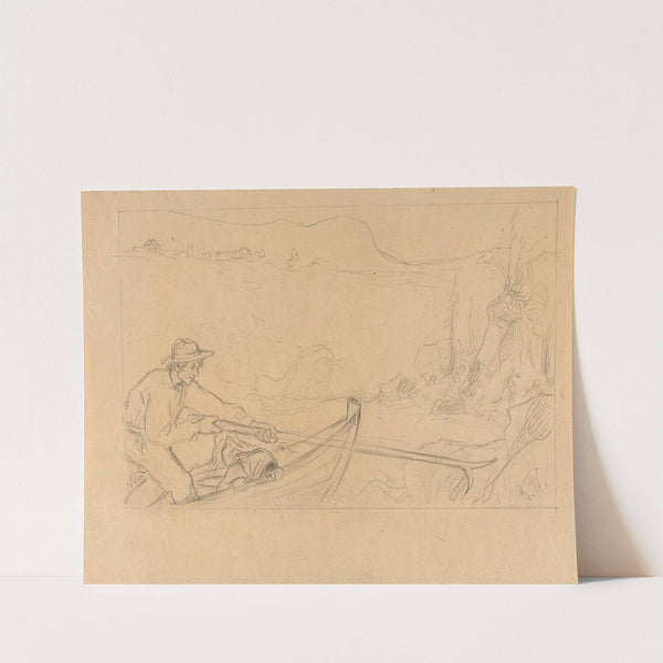 Man and Girl in a Boat by Gustav Wentzel