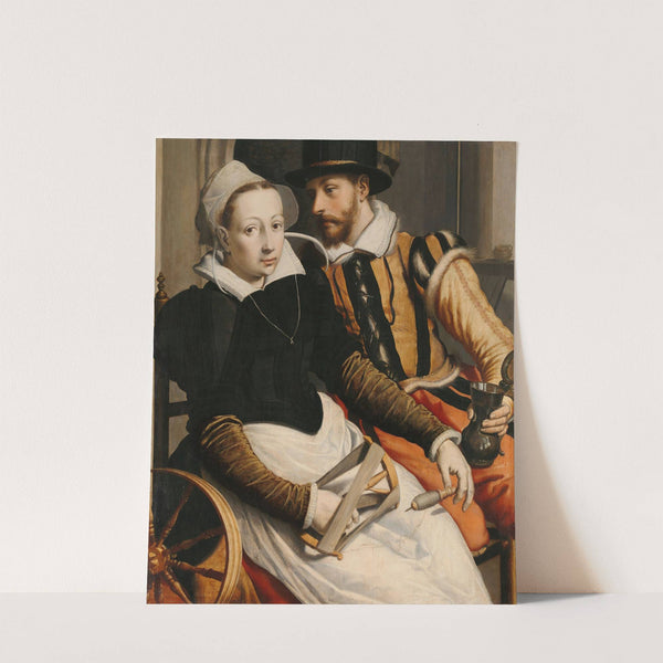 Man and Woman at a Spinning Wheel by Pieter Pietersz.