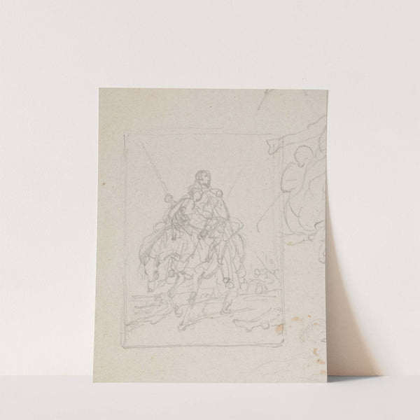 Man and Woman on Horseback by Nicaise De Keyser