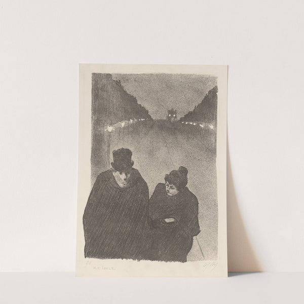 Man and woman on the street at night by Henri-Gabriel Ibels
