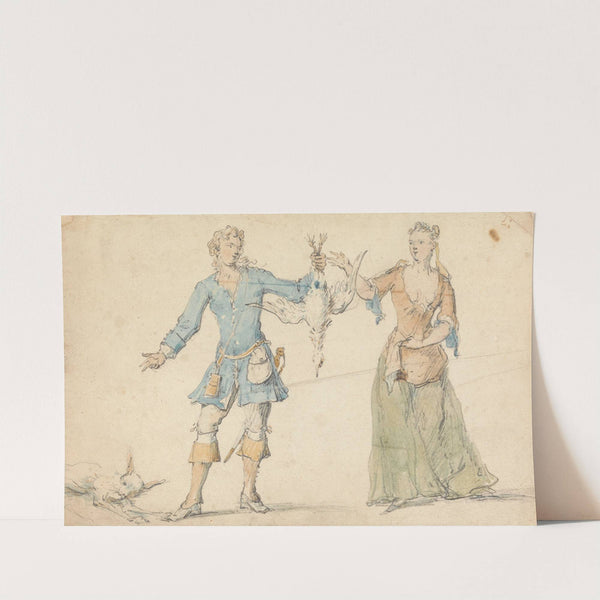 Man and Woman with a Bag of Game by Marcellus Laroon the Younger