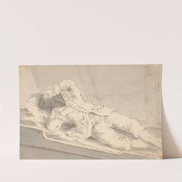 Man Asleep in a Bunk on Board a Ship by Louis Philippe Boitard