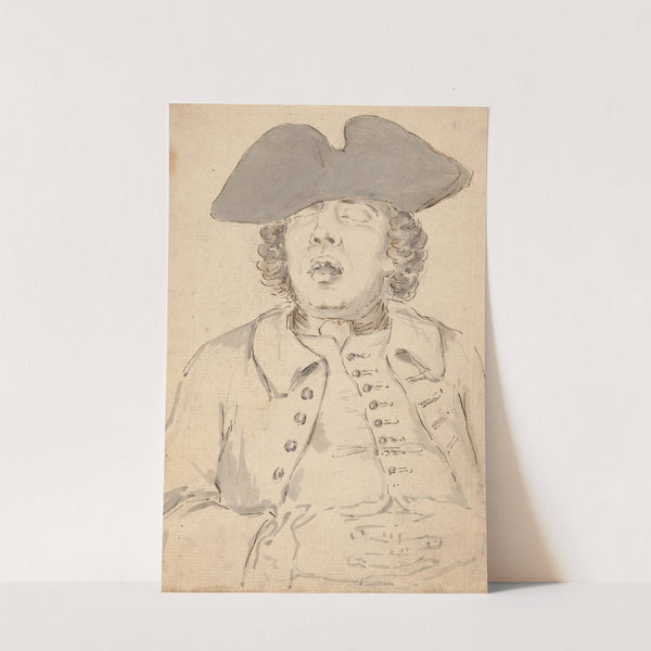 Man Asleep with his Mouth Wide Open and Hands Crossed by Louis Philippe Boitard