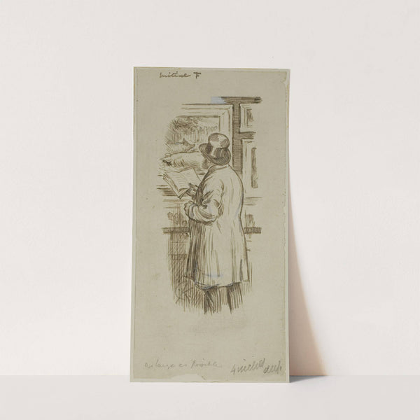 Man at Exhibition by Charles Samuel Keene