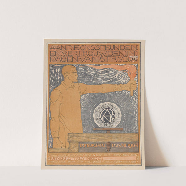 Man die een fakkel vasthoudt by Richard Nicolaüs Roland Holst