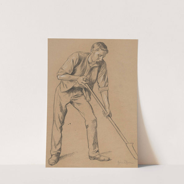 Man digging with a spade (1901) by Hans Thoma