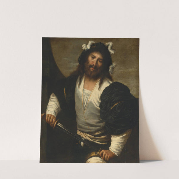 Man drawing a sword by Pietro della Vecchia