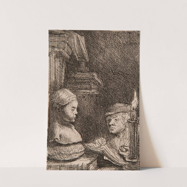 Man drawing from a cast (circa 1641) by Rembrandt van Rijn