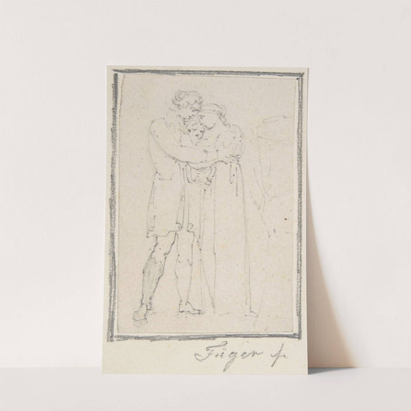 Man Embracing Woman with Child in Her Arms (mid-18th–early 19th century) by Heinrich Friedrich Füger