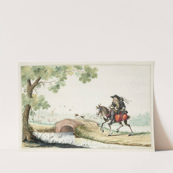Man en gemaskerde vrouw te paard by Gesina ter Borch