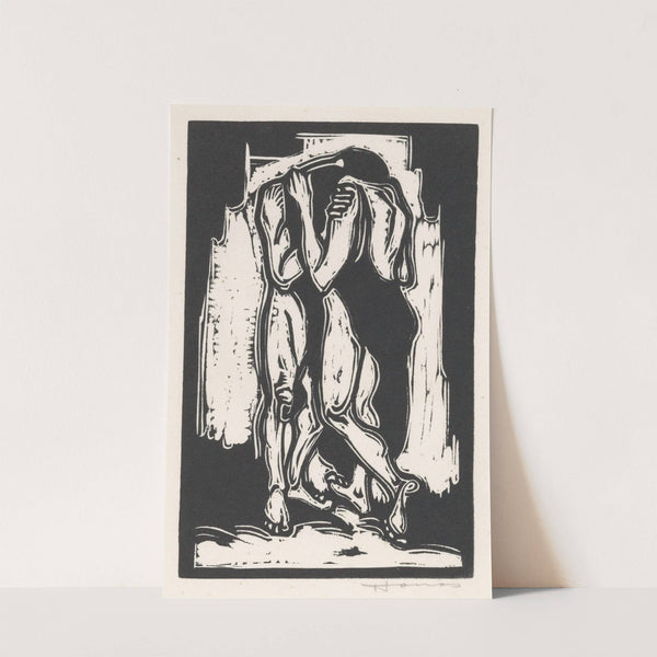 Man en vrouw die elkaar bij de schouders vasthouden (1888) by Henri Jonas