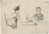 Man en vrouw in een café