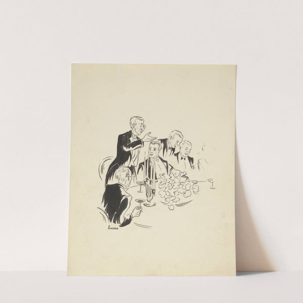 Man geeft een speech bij een diner (1934) by F. Ockerse