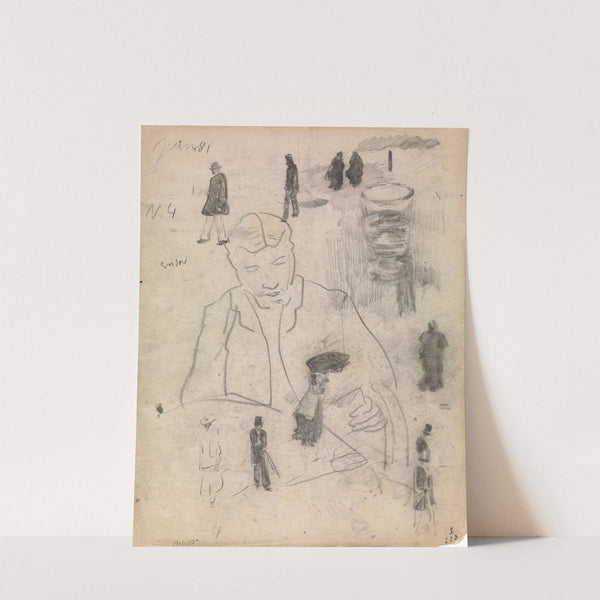 Man, Glass, Small Figures by James Ensor