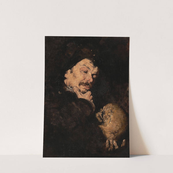 Man Holding a Skull (Memento Mori) by Frank Duveneck