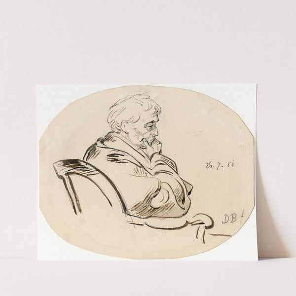 Man in a chair (1851) by David Bles