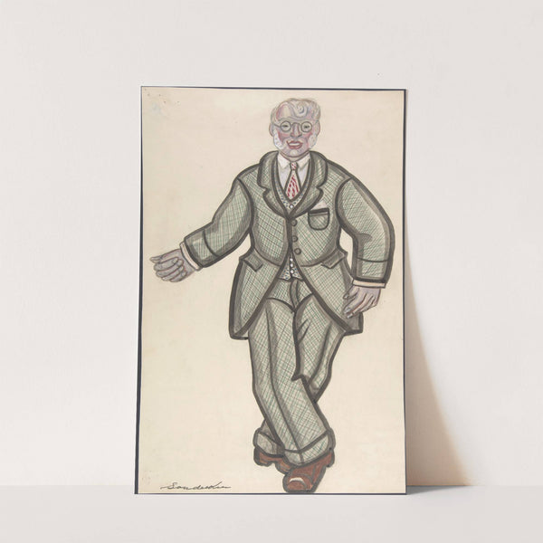 Man in a checkered suit by Sergey Yurievich Sudeikin