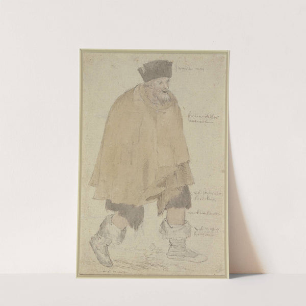 Man in a Ragged Cloak Walking to the Right by Roelant Savery