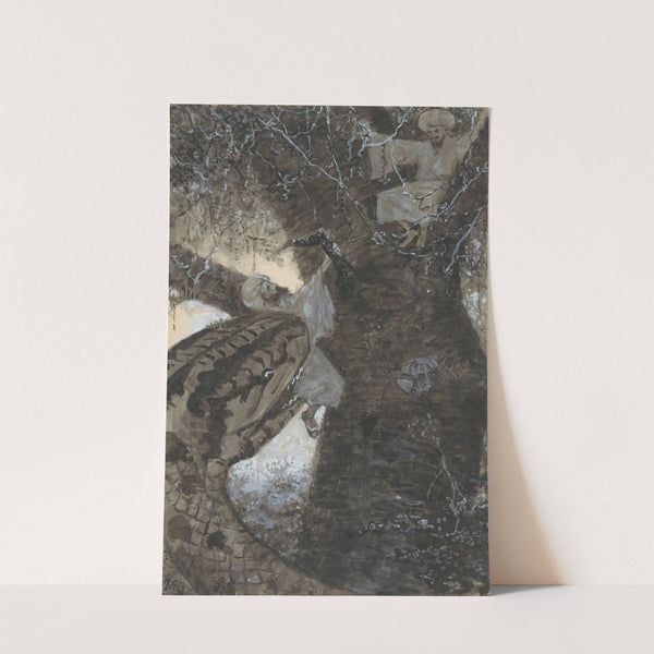 Man in boom wordt door een slang gegrepen by H.C. Louwerse