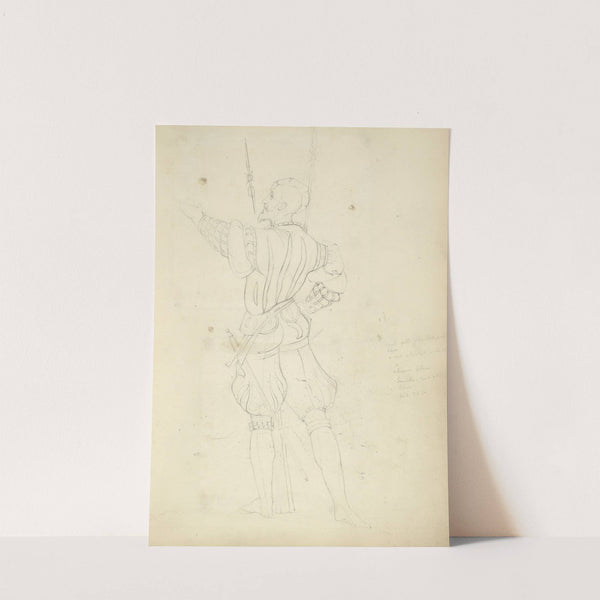 Man in breeches and doublet with sword, viewed from the back by Stewart Watson