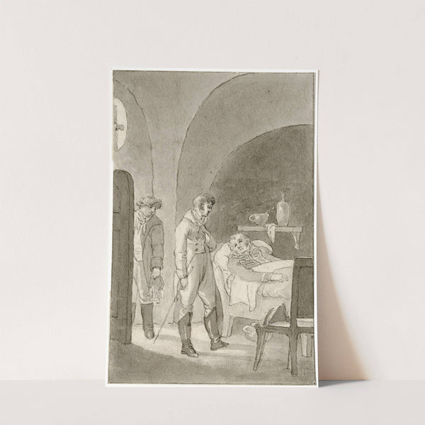 Man in gevangenisbed krijgt bezoek: 'Het gedruisch...' by Reinier Vinkeles