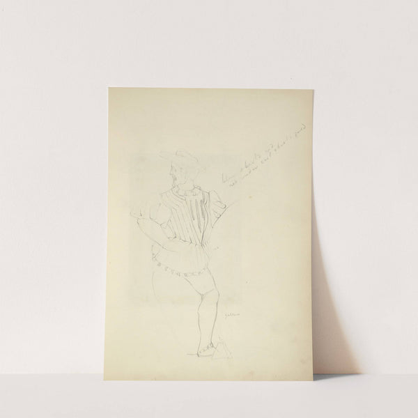 Man in hat, tunic and tights by Stewart Watson