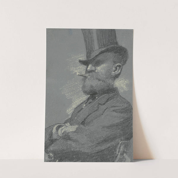Man in Top Hat, Smoking a Cigar by Robert William Vonnoh