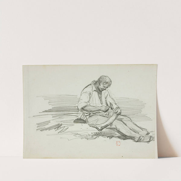 Man Mending Scythe (c. 1862) by Charles François Daubigny