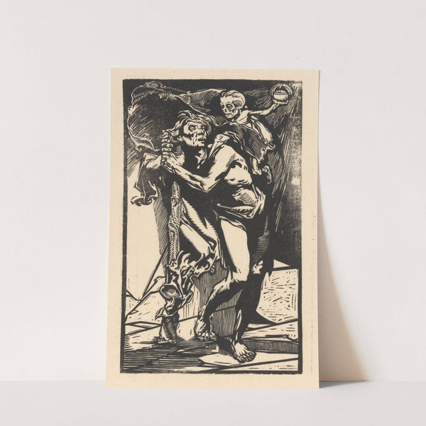 Man met de Dood op zijn rug by Johannes Josephus Aarts