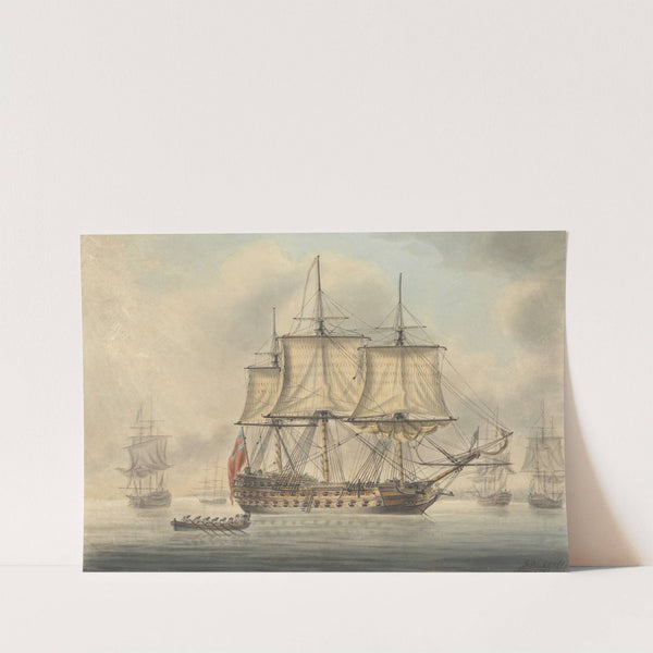 Man of War with Other Shipping by Captain T. Richbell