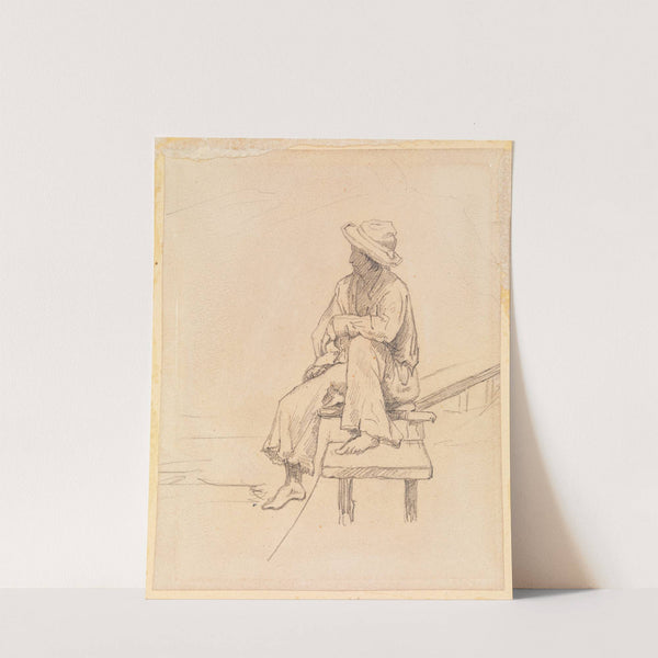 Man on bench by Fanny Churberg