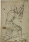 Man on Bended Knee, Pulling on Rope