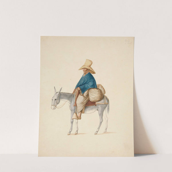 Man on Mule with Loaded Saddlebacks by Francisco Fierro