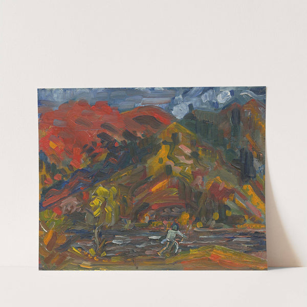 Man on the river bank by Arnold Peter Weisz-Kubínčan