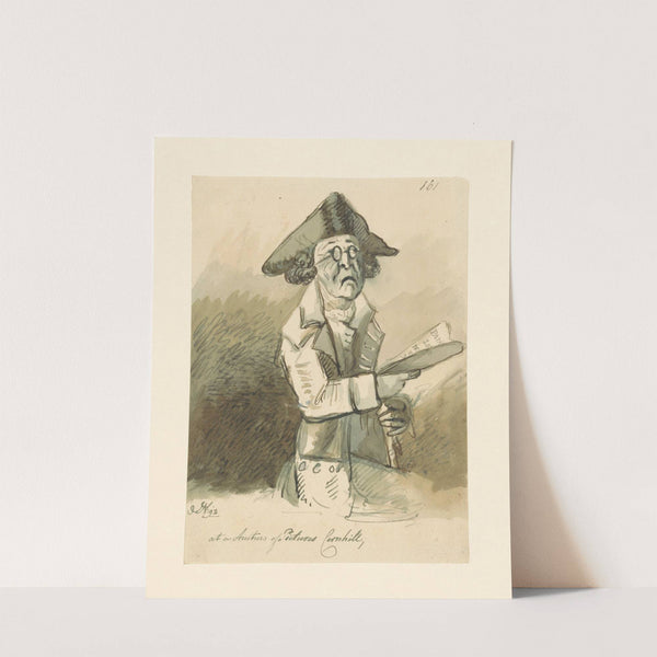 Man op een schilderijenveiling by John Nixon