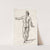 Man posing as the Apollo Belvedere, seen on his back by David Humbert de Superville