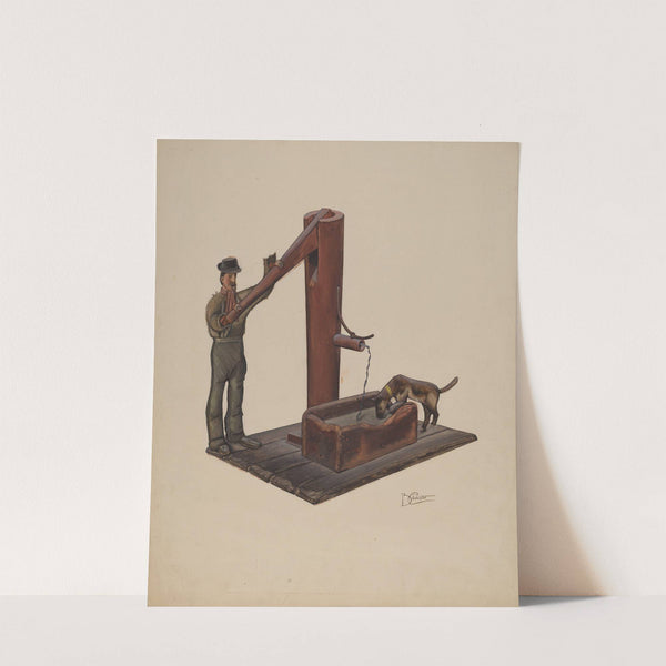 Man Pumping Water by Beverly Chichester