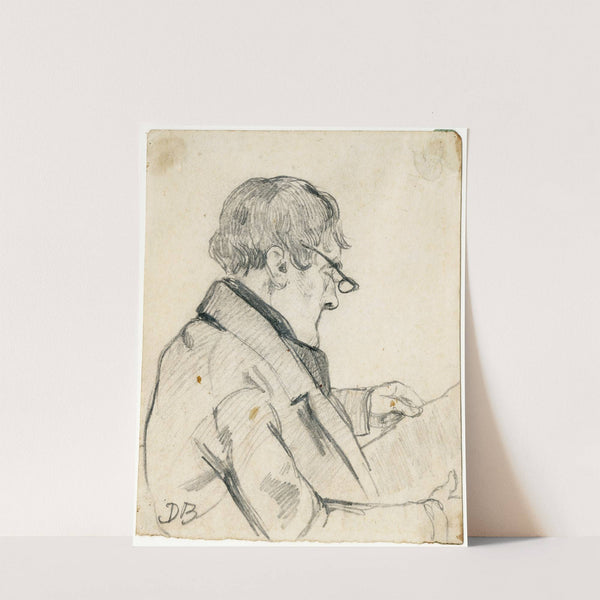 Man reading a newspaper by David Bles