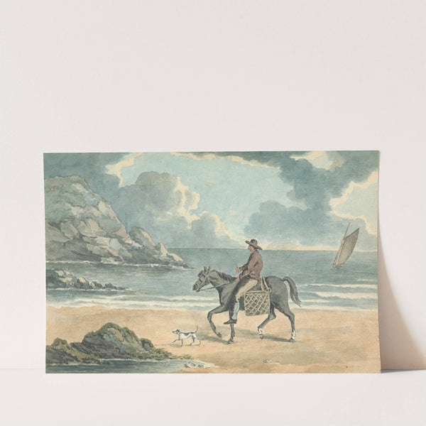 Man Riding a Horse on the Beach by Thomas Bradshaw