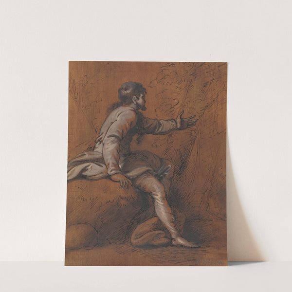 Man Seated on a Rock by Mather Brown