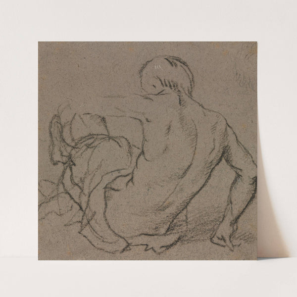Man Seated on the Ground, Seen from Behind (1500s)
