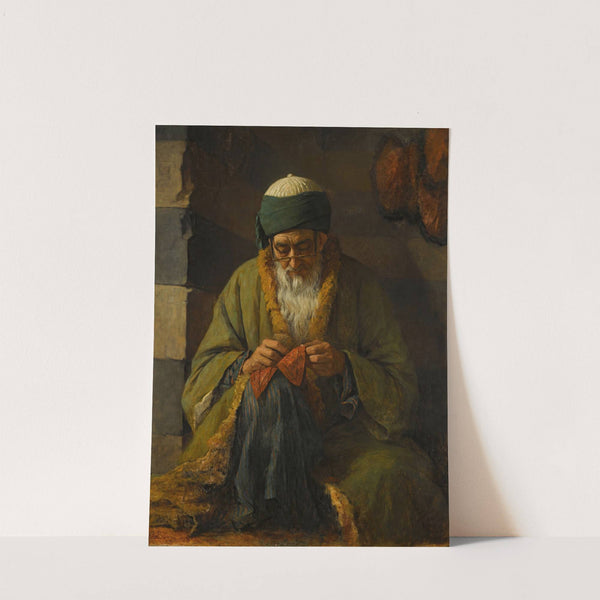 Man Sewing by Henriette Browne