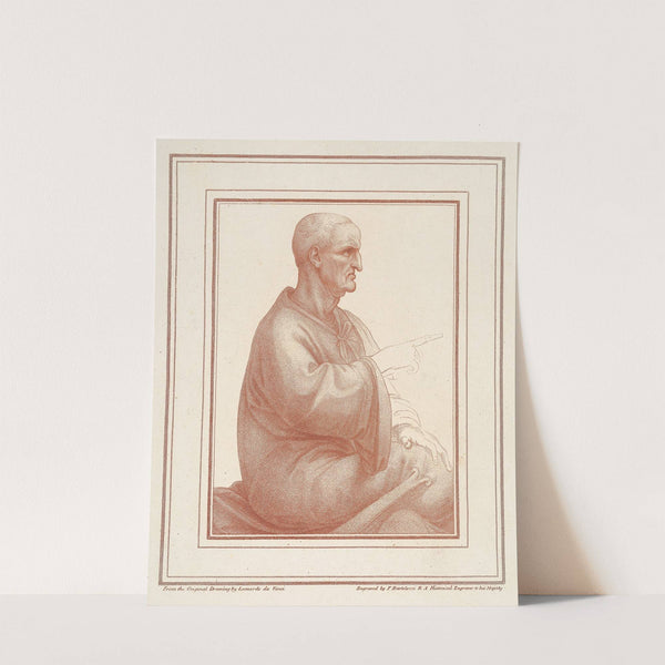Man Sitting Crosslegged (after Leonardo da Vinci) by Francesco Bartolozzi