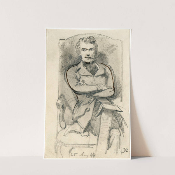 Man sitting in a chair, a book in his lap (1844) by David Bles